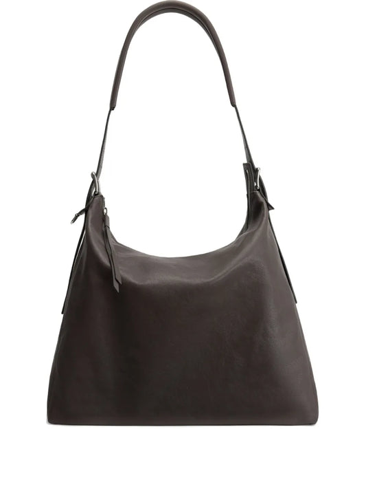 Lemaire Belted Hobo Leather Shoulder Bag — Same as shown — Size One Size — Front View