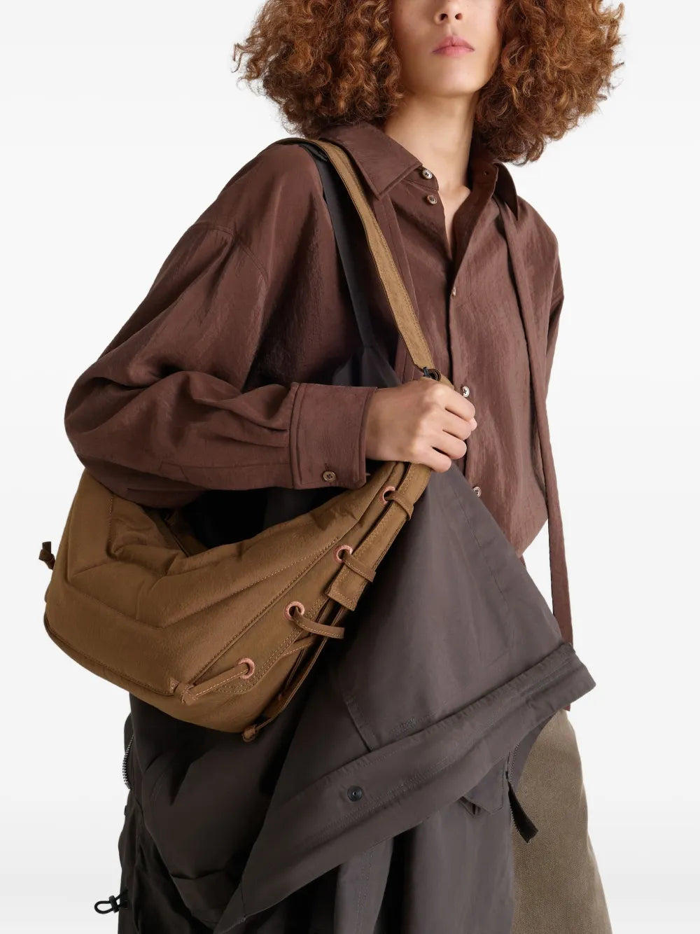 Lemaire Small Soft Game Quilted Shoulder Bag — Same as shown — Size One Size — Side View