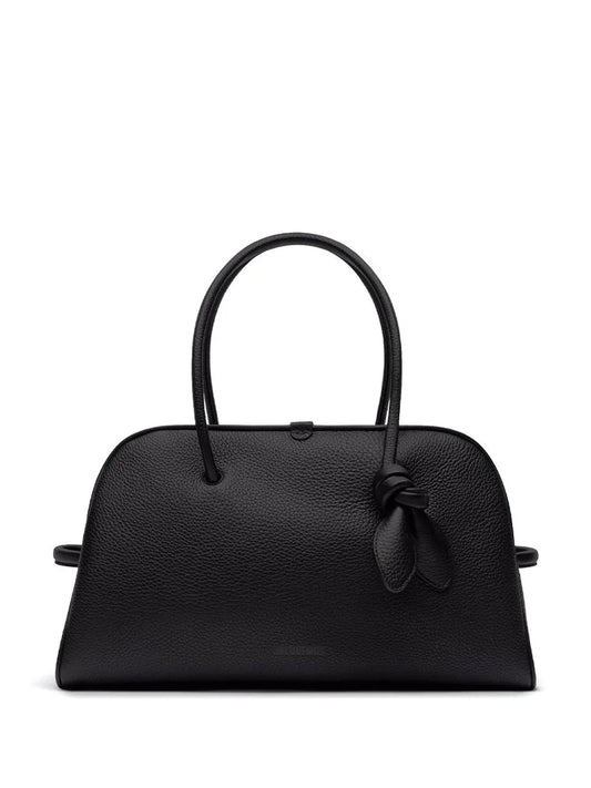Jacquemus Knot Detail Leather Shoulder Bag — Same as shown — Size One Size — Front View