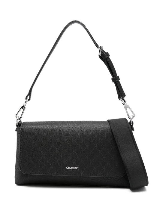 Calvin Klein Monogram Logo Shoulder Bag — Same as shown — Size One Size — Front View