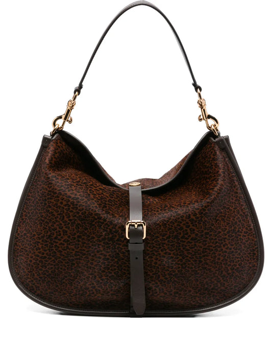 Etro Medium Leopard Print Shoulder Bag — Same as shown — Size One Size — Front View