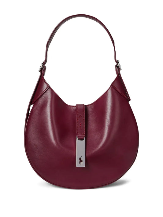 Polo Ralph Lauren Polo Id Curved Handle Leather Bag — Same as shown — Size One Size — Front View