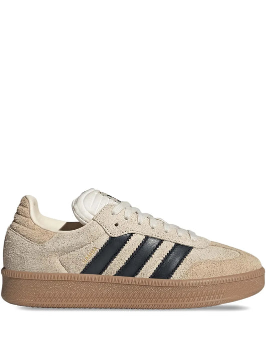 adidas Samba Sneakers — Taupe Grey — Size US M 11 - US W 12.5 — Front View