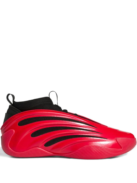 adidas Harden Vol. 9 Red Metallic Sneakers — Red — Size US M 9 - US W 10.5 — Front View