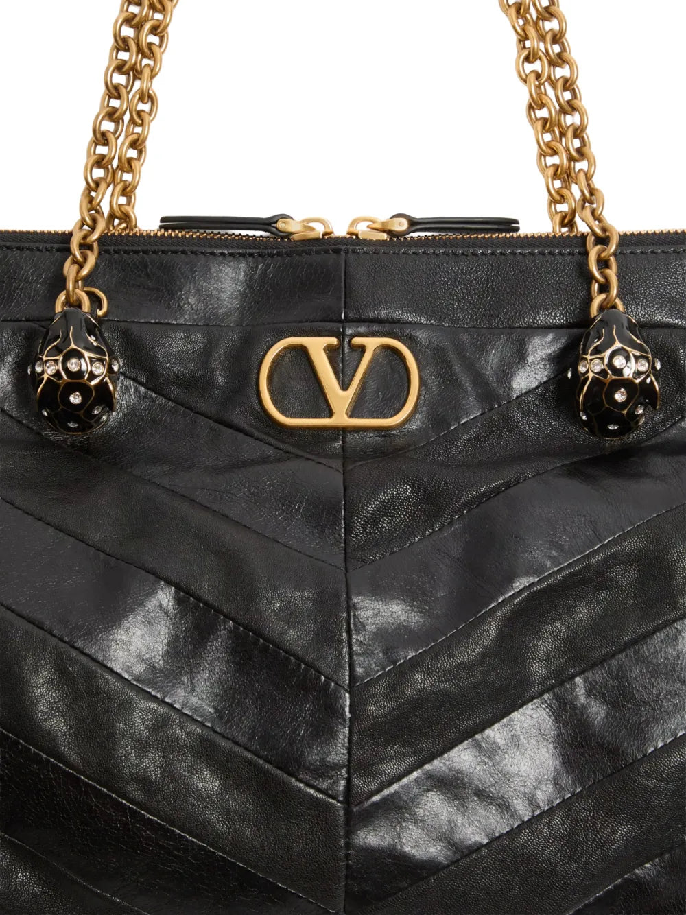 Valentino Garavani Panthea Chevron Pattern Shoulder Bag — Same as shown — Size One Size — Top View