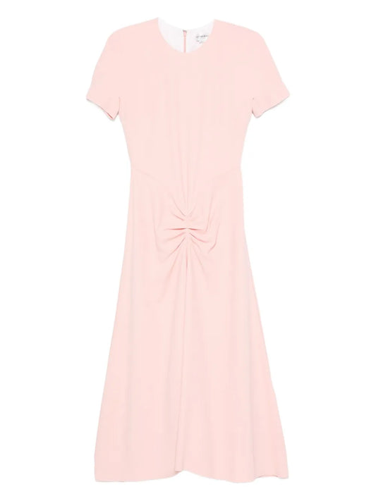 Victoria Beckham Short Sleeve Dress — Red/ Pink — Size XS — Front View