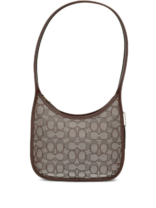 Coach Monogram Pattern Shoulder Bag — Same as shown — Size One Size — Front View