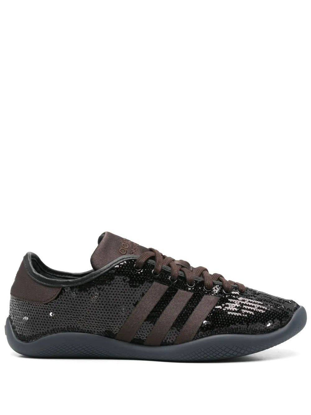 adidas Sequin-Embellished Sneakers — Black — Size US M 9 - US W 10.5 — Front View