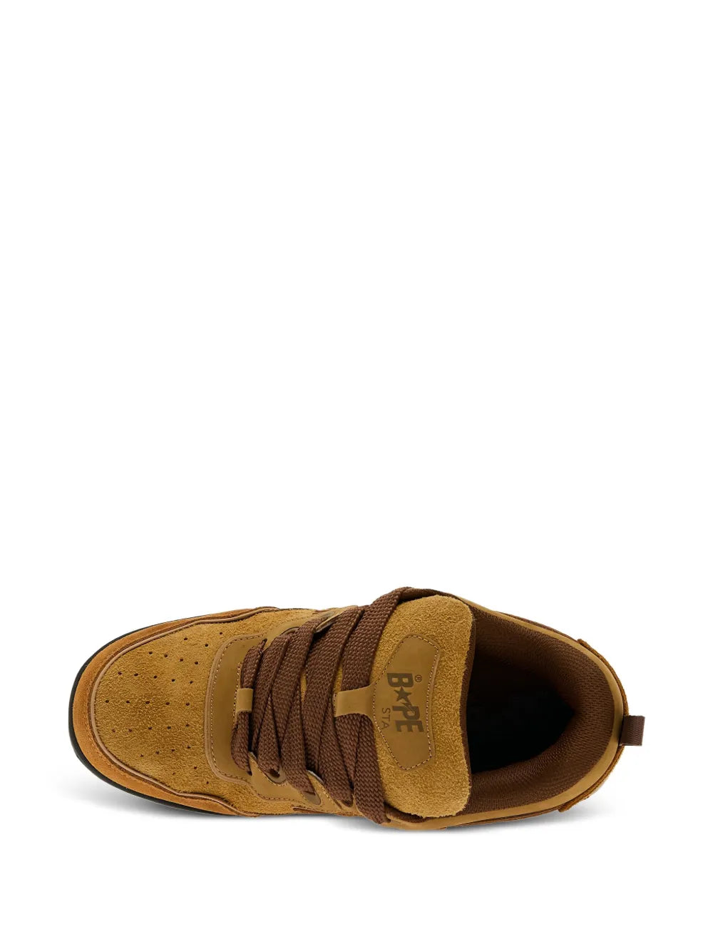 A Bathing Ape?Sta #1 Suede Trainers — Brown — Size US M 3.5 - US W 5 — Detail View