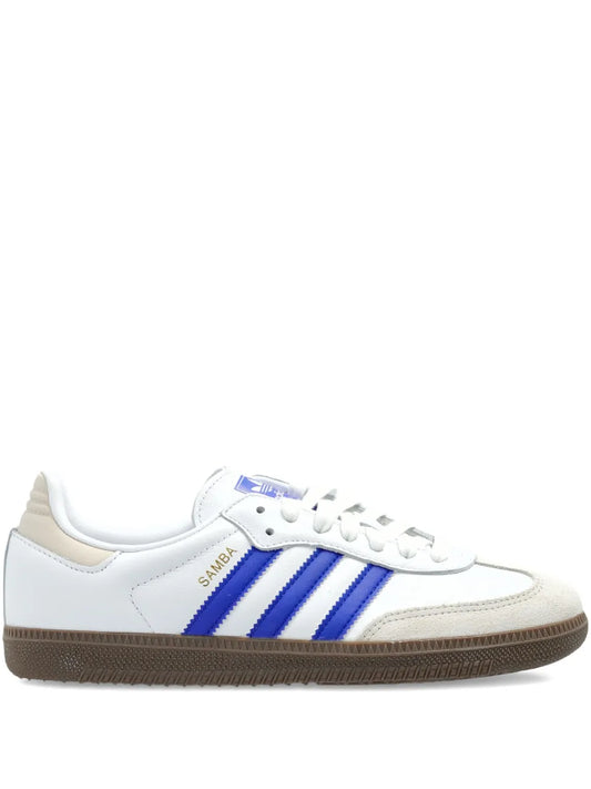 adidas Samba 3-Stripes Sneakers — White — Size US M 9.5 - US W 11 — Front View