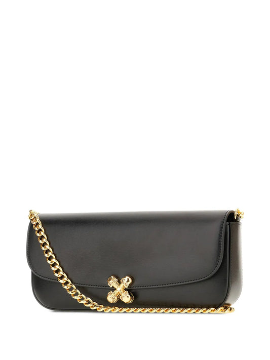 Alexander Mcqueen Skull Flower Shoulder Bag — Same as shown — Size One Size — Front View