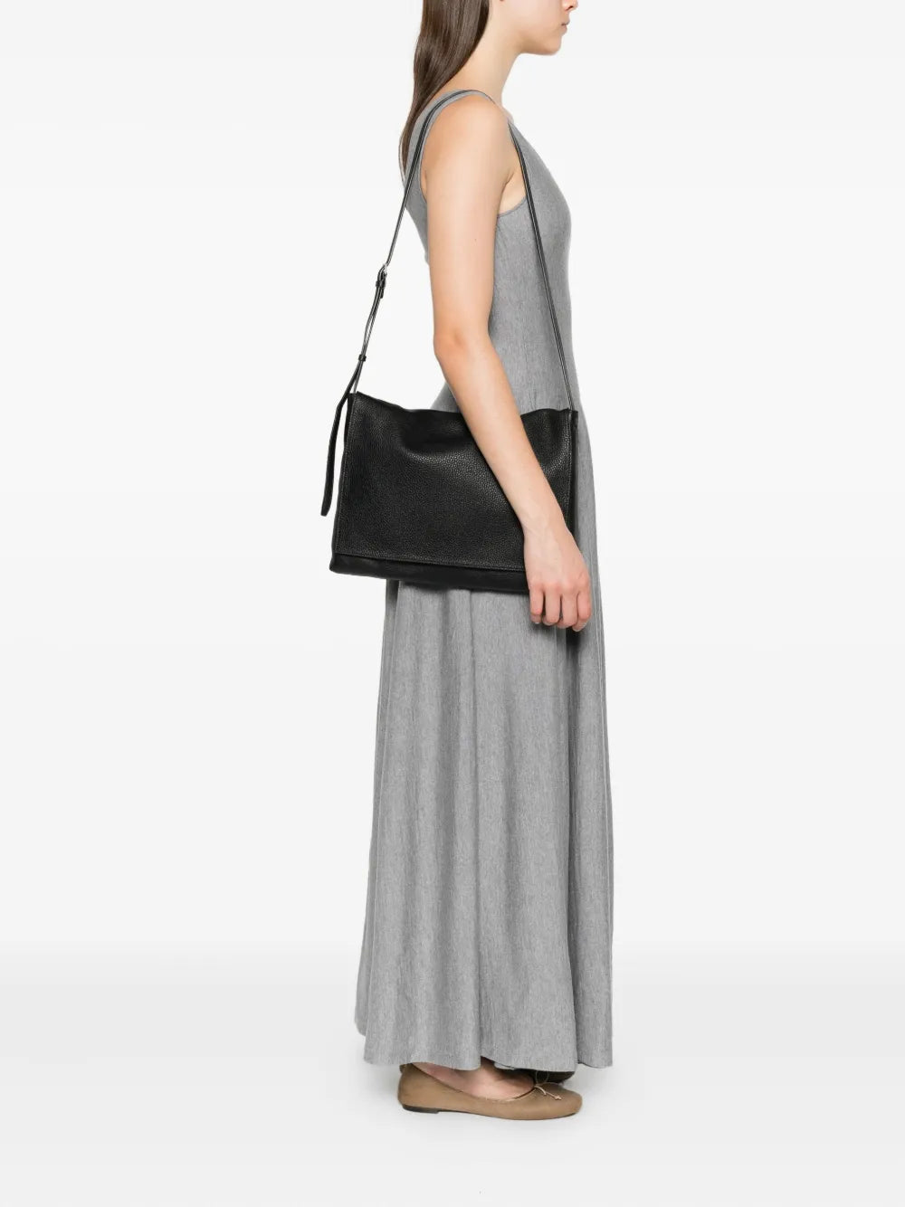 The Row Leather Shoulder Bag — Same as shown — Size One Size — Side View