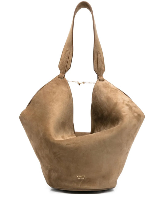 Khaite Suede Shoulder Bag — Same as shown — Size One Size — Front View