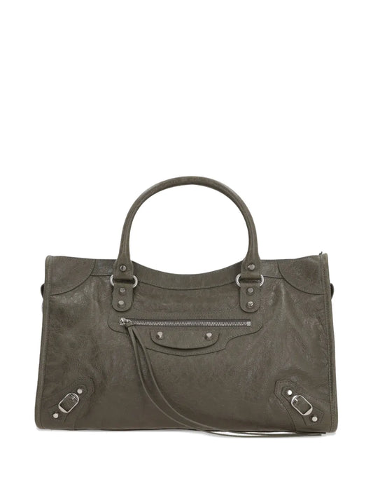 Balenciaga Medium Le City Leather Shoulder Bag — Same as shown — Size One Size — Front View