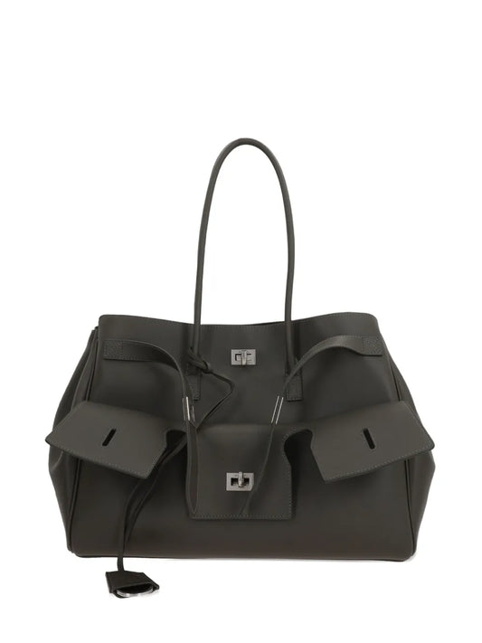 Balenciaga Bel Air Leather Shoulder Bag — Same as shown — Size One Size — Front View