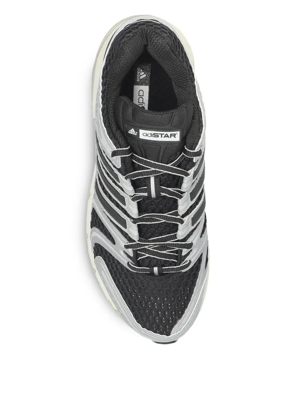 adidas Adistar Mesh-Panel Sneakers — Black — Size US M 4.5 - US W 6 — Top View