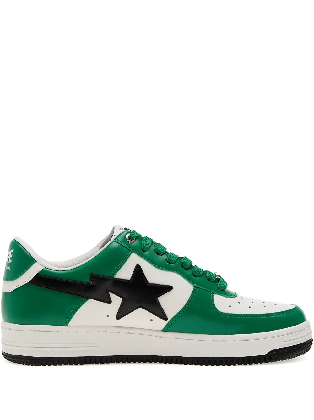 A Bathing Ape?Bapesta #3 M1 Star-Lightning Bolt Sneakers — Green — Size US M 11 - US W 12.5 — Front View