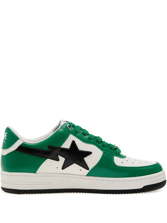 A Bathing Ape?Bapesta #3 M1 Star-Lightning Bolt Sneakers — Green — Size US M 11 - US W 12.5 — Front View