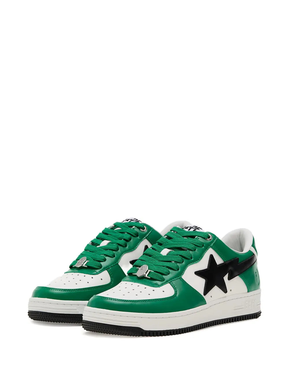 A Bathing Ape?Bapesta #3 M1 Star-Lightning Bolt Sneakers — Green — Size US M 11 - US W 12.5 — Side View