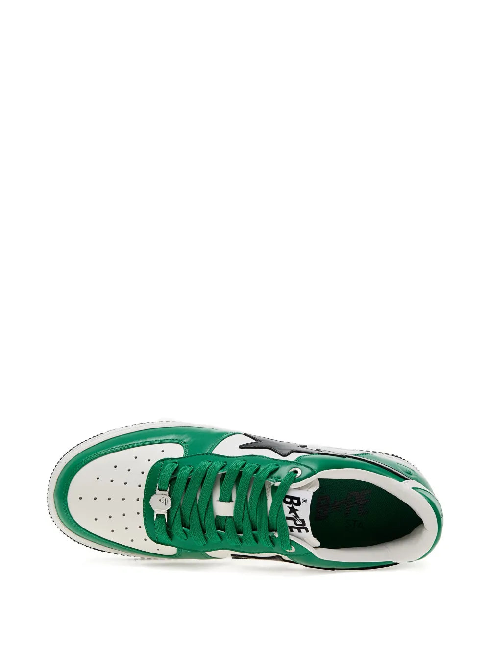 A Bathing Ape?Bapesta #3 M1 Star-Lightning Bolt Sneakers — Green — Size US M 11 - US W 12.5 — Detail View
