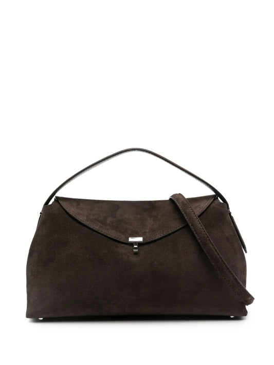 Toteme T Lock Suede Top Handle Shoulder Bag — Same as shown — Size One Size — Front View