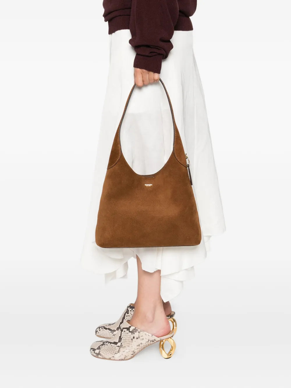 Coach Brooklyn Suede Shoulder Bag — Same as shown — Size One Size — Side View