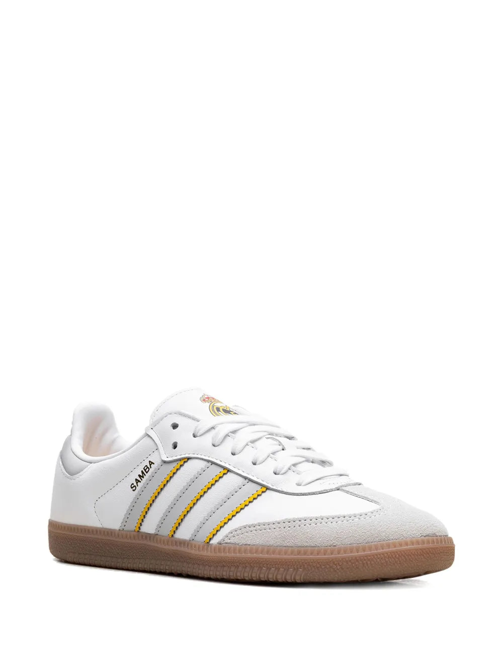 adidas Samba Real Madrid White/Light Solid Grey Sneakers — White — Size US M 8.5 - US W 10 — Side View