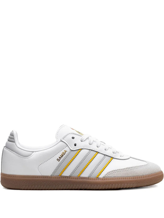 adidas Samba Real Madrid White/Light Solid Grey Sneakers — White — Size US M 8.5 - US W 10 — Front View