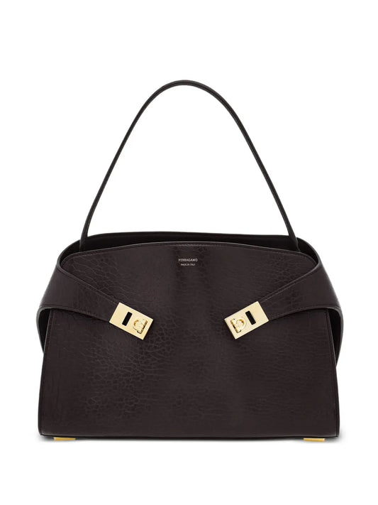 Ferragamo Medium Hug Gancini Buckles Shoulder Bag — Same as shown — Size One Size — Front View