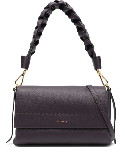 Coccinelle Boheme Leather Shoulder Bag — Same as shown — Size One Size — Front View