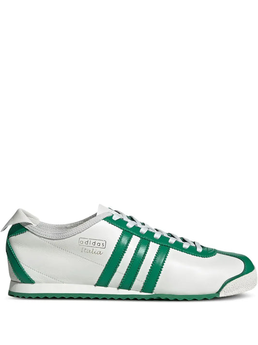 adidas Italia 60S Core White/Green Sneakers — Off-White — Size US M 9 - US W 10.5 — Front View