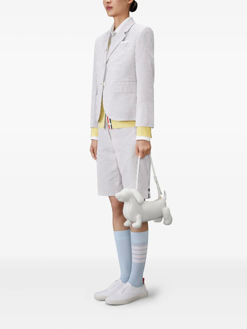 Thom Browne Hector Leather Shoulder Bag — Same as shown — Size One Size — Side View