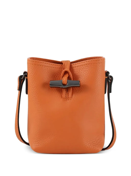 Longchamp Le Roseau Leather Shoulder Bag — Same as shown — Size One Size — Front View