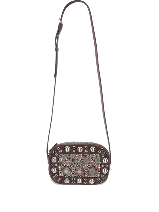 Valentino Garavani Nellcote Mirror Embellished Stud Detailed Shoulder Bag — Same as shown — Size One Size — Front View