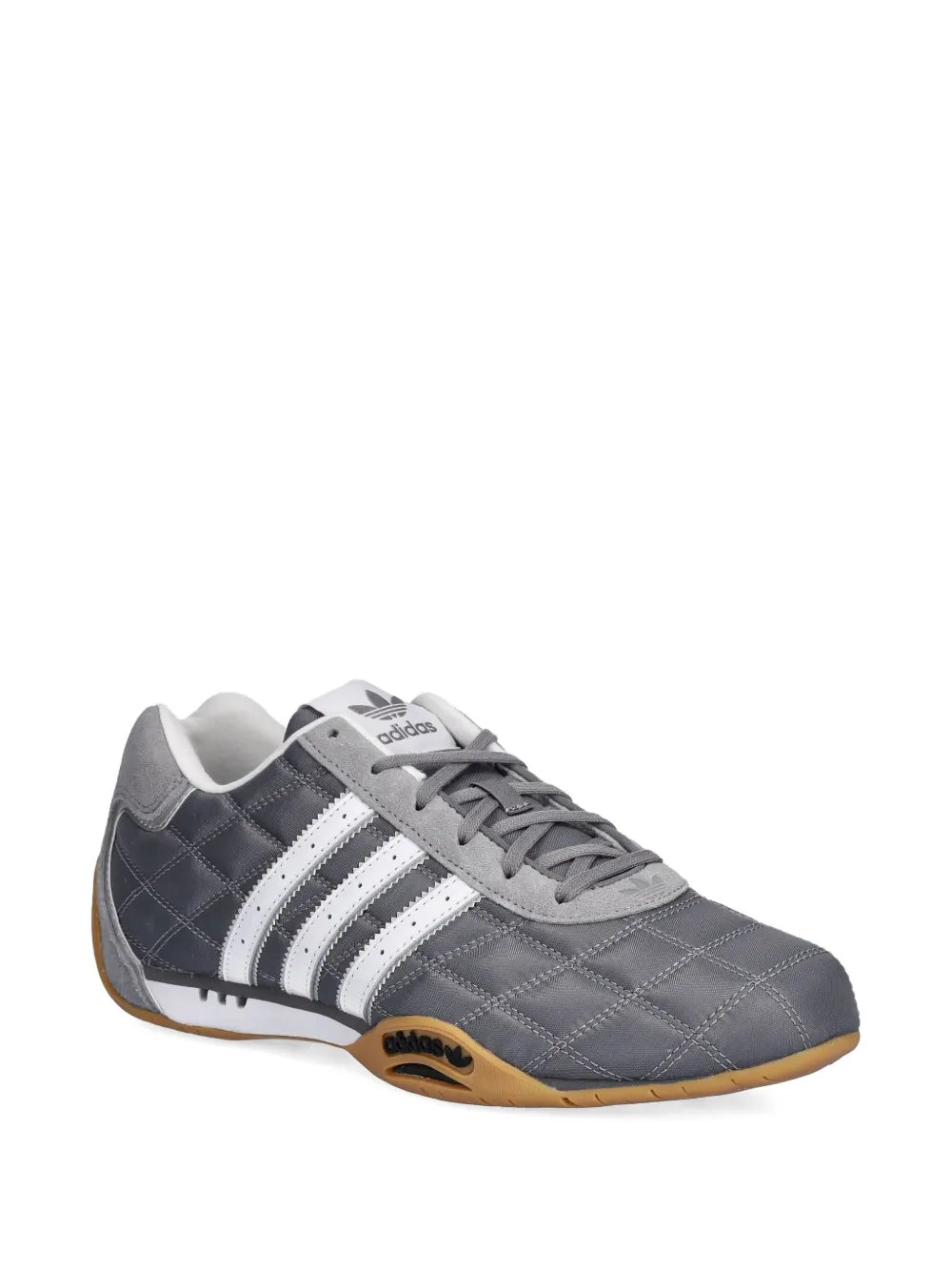 adidas Adiracer Lo Quilted 3-Stripe Sneakers — Grey — Size US M 4.5 - US W 6 — Side View