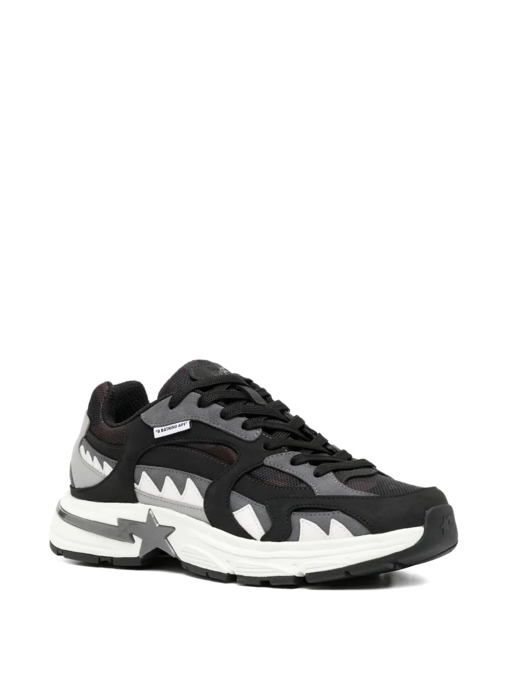 A Bathing Ape?Star-Embellished Trainers — Black — Size US M 3.5 - US W 5 — Side View