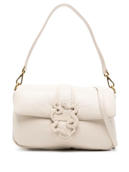 Just Cavalli Snake Buckle Shoulder Bag — Same as shown — Size One Size — Front View
