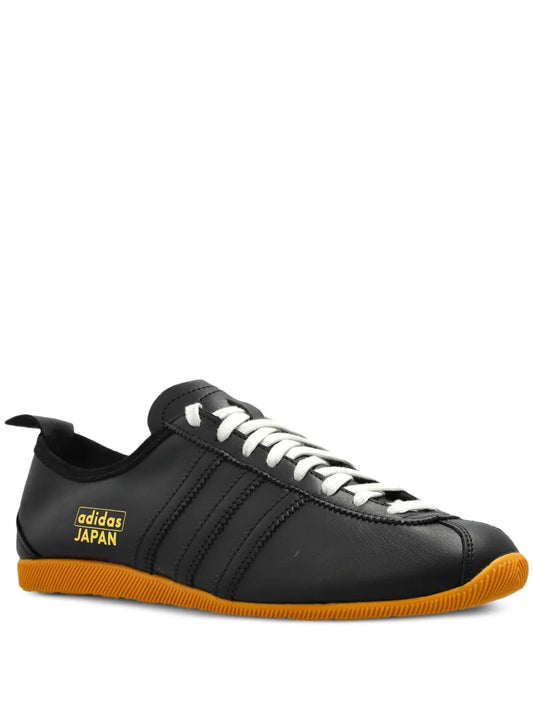 adidas Japan Leather Sneakers — Black — Size US M 10 - US W 11.5 — Front View