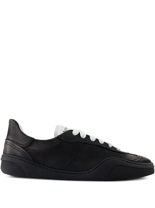 Acne Studios Leather Lace-Up Sneakers — Black — Size US M 11 - US W 12.5 — Front View
