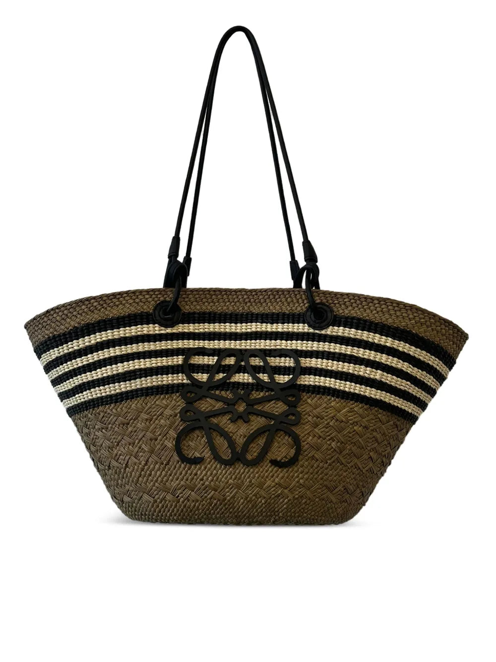 Loewe Striped Anagram Basket Bag — Same as shown — Size One Size — Side View