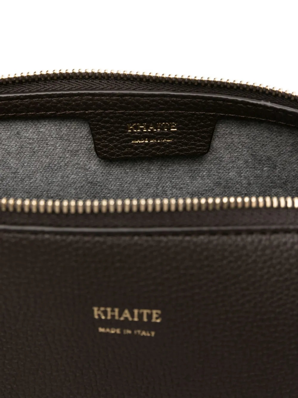 Khaite Lina Zip Top Leather Shoulder Bag — Same as shown — Size One Size — Detail View