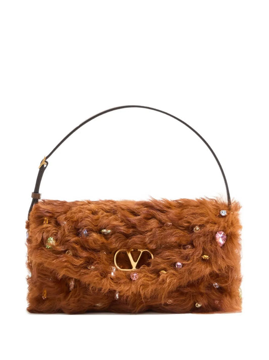 Valentino Garavani Devain Soft Small Shoulder Bag — Same as shown — Size One Size — Front View