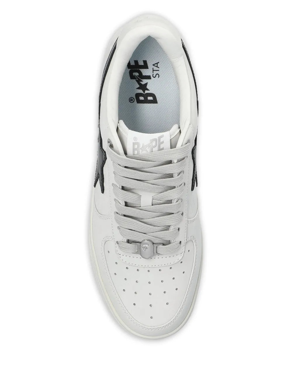 A Bathing Ape?Star-Patch Sneakers — White — Size US M 4.5 - US W 6 — Back View