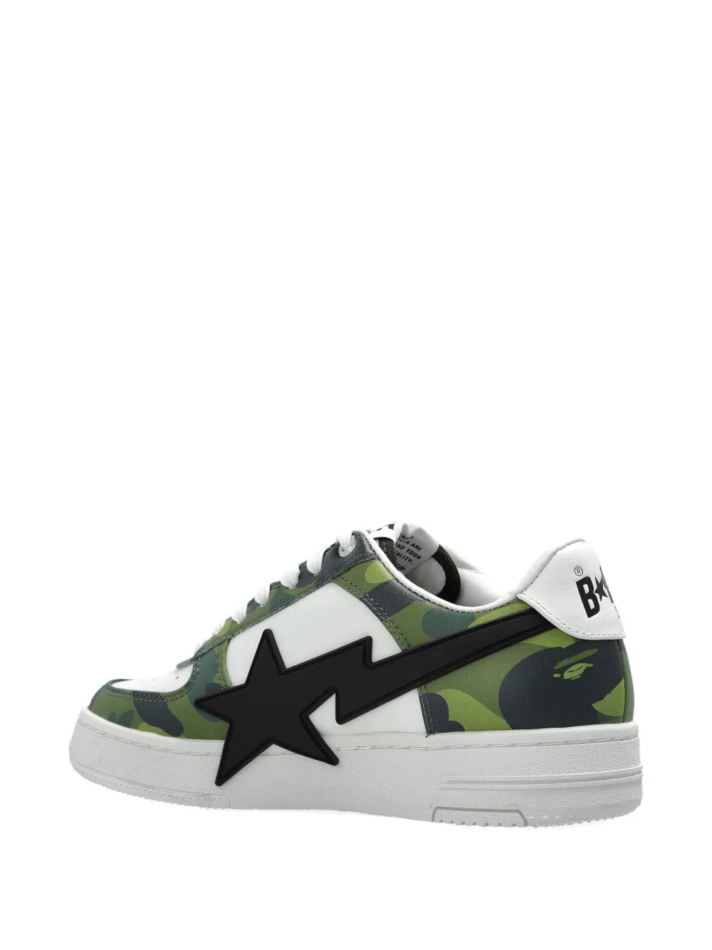 A Bathing Ape?Bape Sta Sneakers — Green — Size US M 3.5 - US W 5 — Top View