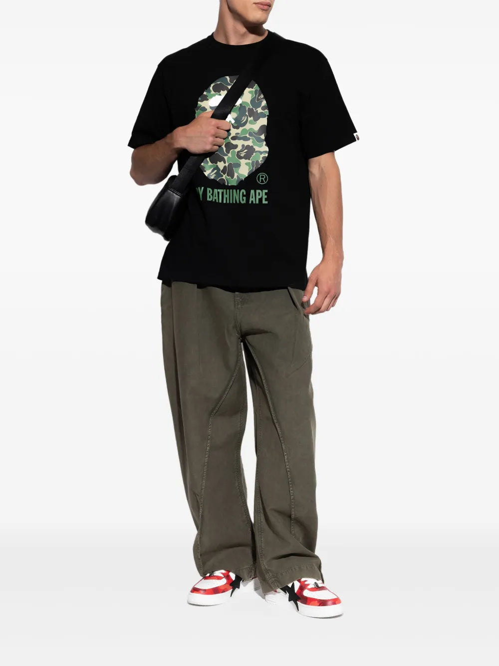 A Bathing Ape?Star-Embellishment Sneakers — White — Size US M 5.5 - US W 7 — Top View