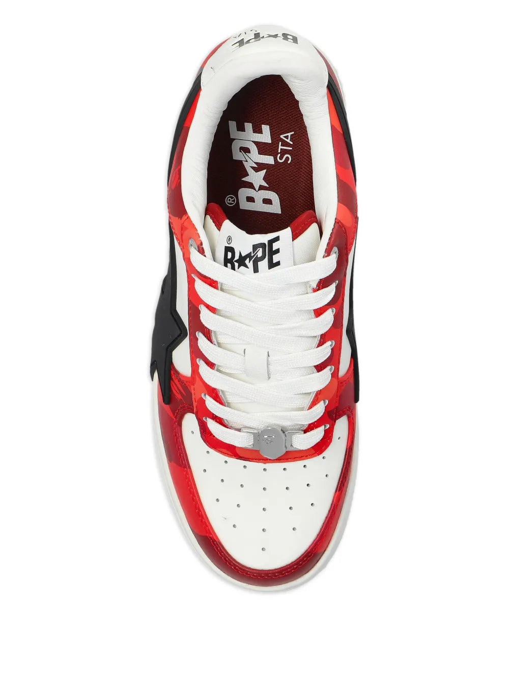 A Bathing Ape?Star-Embellishment Sneakers — White — Size US M 5.5 - US W 7 — Back View