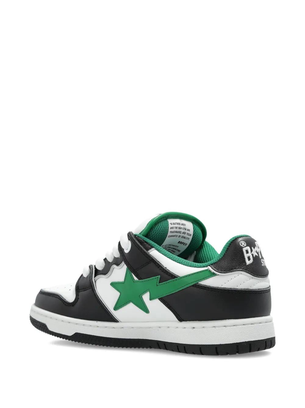 A Bathing Ape?Star-Patch Sneakers — Black — Size US M 10 - US W 11.5 — Side View