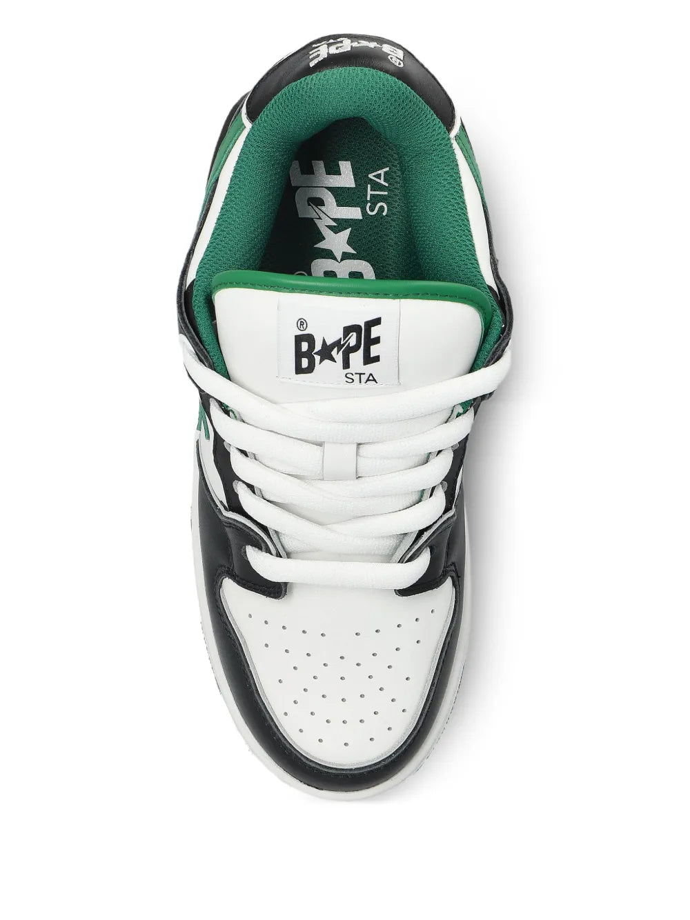 A Bathing Ape?Star-Patch Sneakers — Black — Size US M 10 - US W 11.5 — Back View
