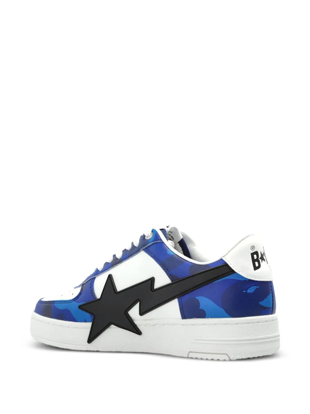 A Bathing Ape?Star-Patch Sneakers — Blue — Size US M 3.5 - US W 5 — Side View