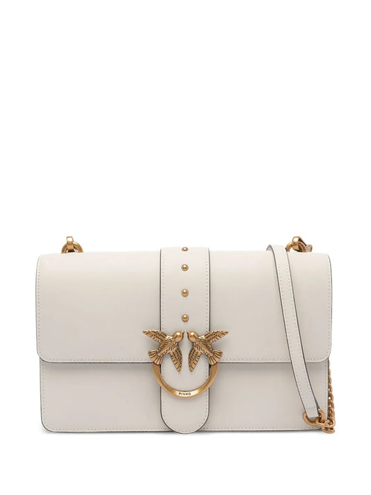 Pinko Classic Love One Simply Bird Embellished Studded Shoulder Bag — Same as shown — Size One Size — Front View
